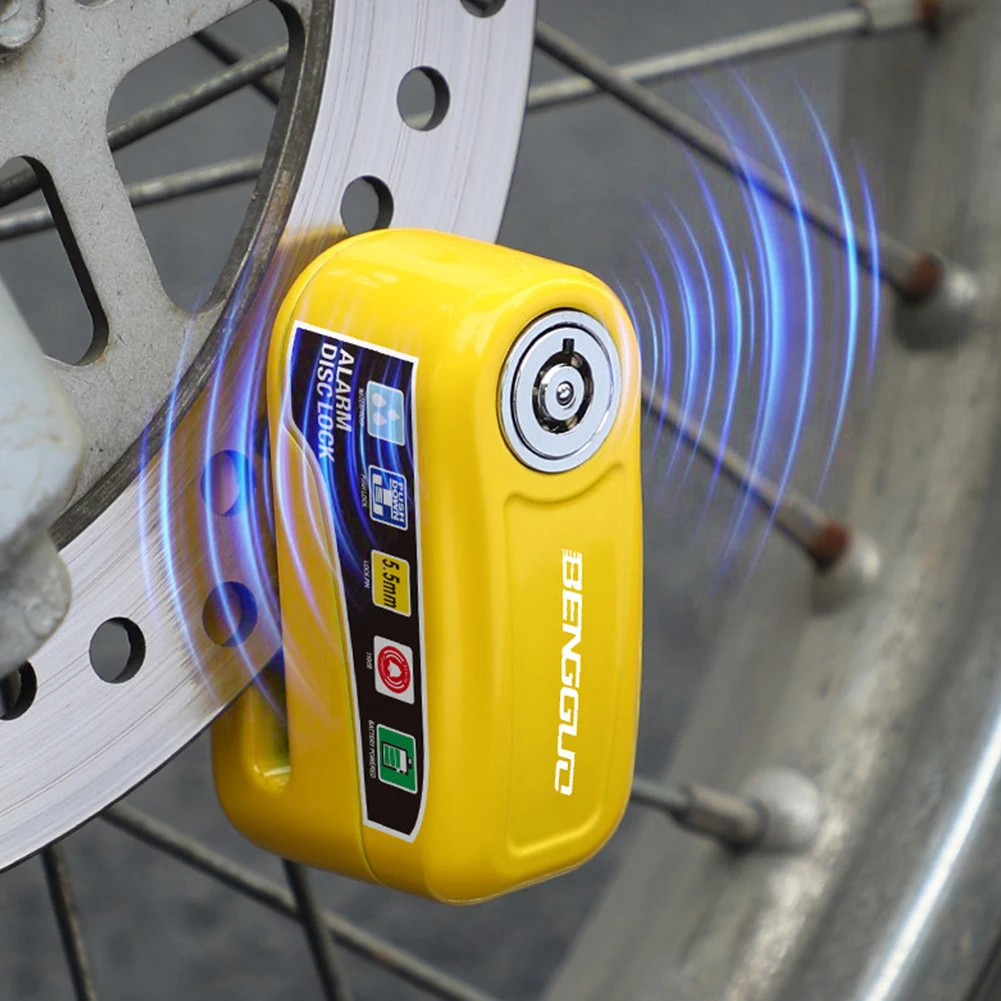 Motorcycle Alarm Wheel Disk Brake Lock with Keys Bicycle Alarm Disc Brake Electric Lock Anti Theft for Bicycle Motor Scooter view 4