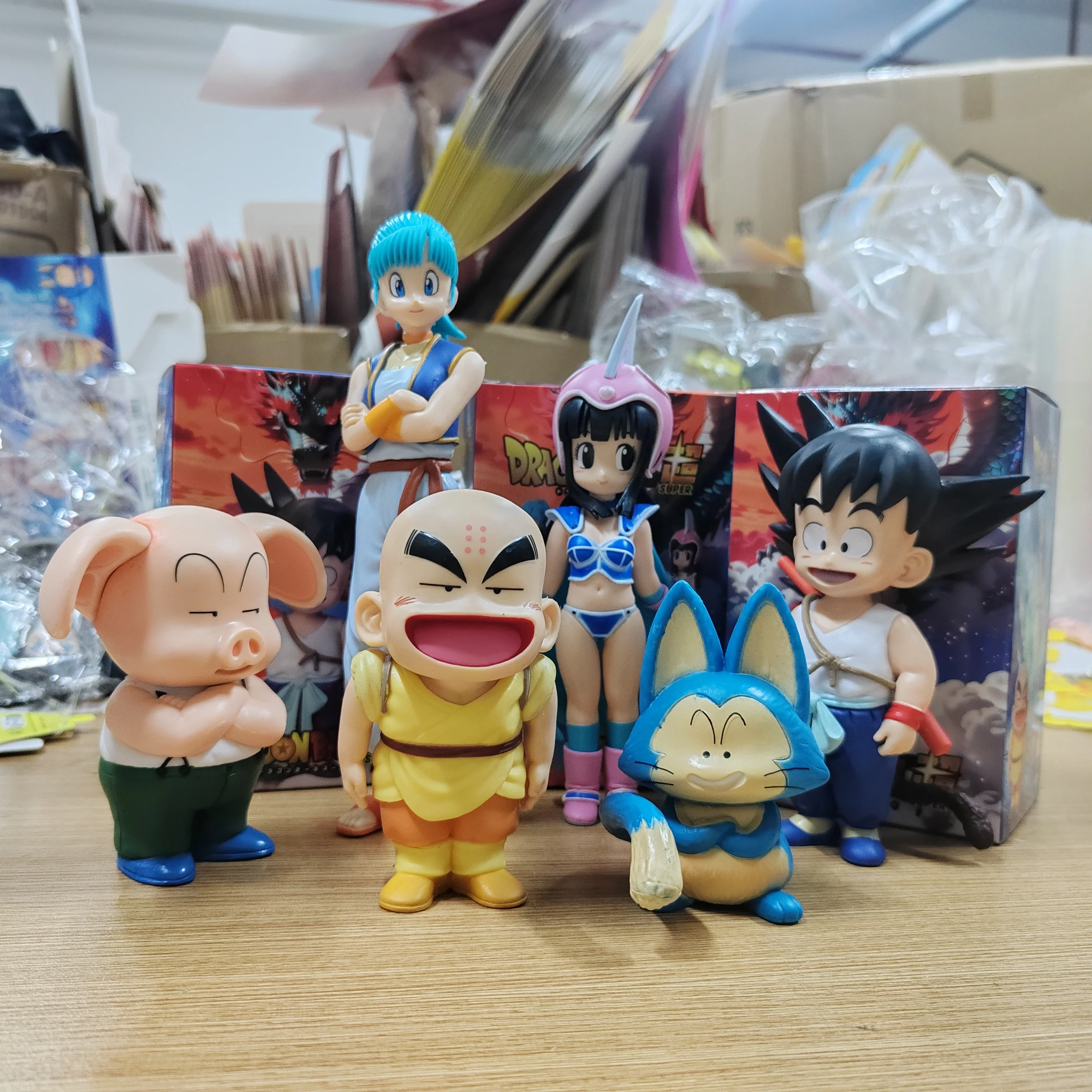 6 figuras de acción de Dragon Ball Super, estilo anime, Son Goku/Krillin/Bulma, figuras de PVC coleccionables, modelo decorativo, muñecos de juguete, regalos