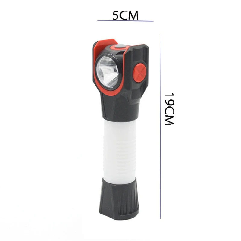 Camping Light Rechargeable Abs Waterproof Flashlight Floodlighting Glare Flashlight Rotating Multi-Purpose