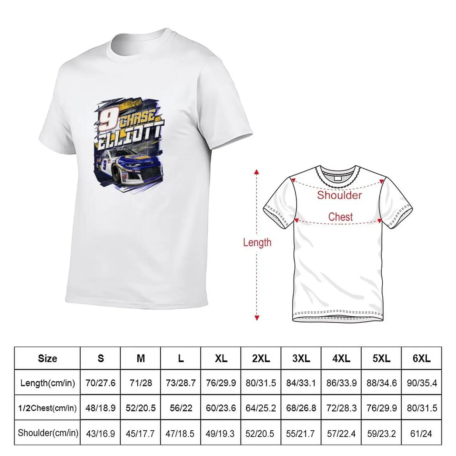 Chase Elliott For White T-Shirt customs design your own Aesthetic clothing slim fit t shirts for men