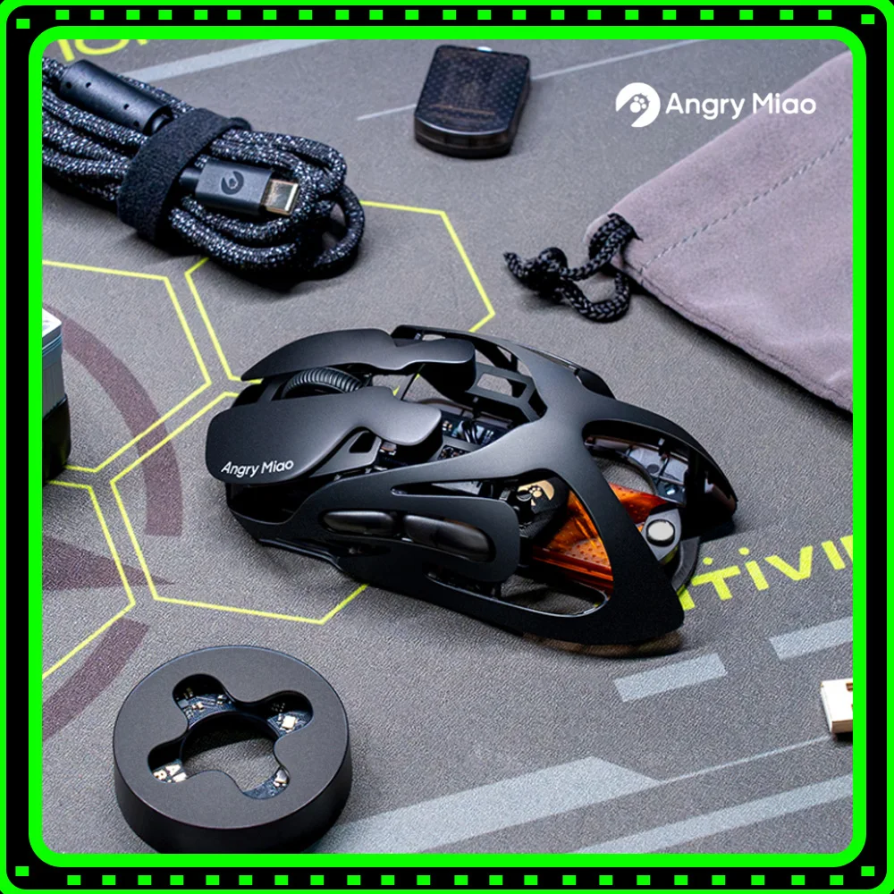 

Angrymiao AM Бесконечная мышь Беспроводная мышь Hell Out Игровая мышь из магниевого сплава Paw3950 8k Возврат ПК Геймер Аксессуары Мыши Человек