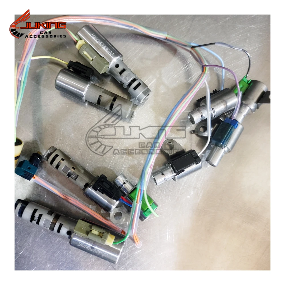 9Pcs A960 A960E TF65-SN TB-60NF 6-Speed Automatic Transmission Solenoid Valve With Wiring Harness For Toyota Lexus GS300 IS250 I