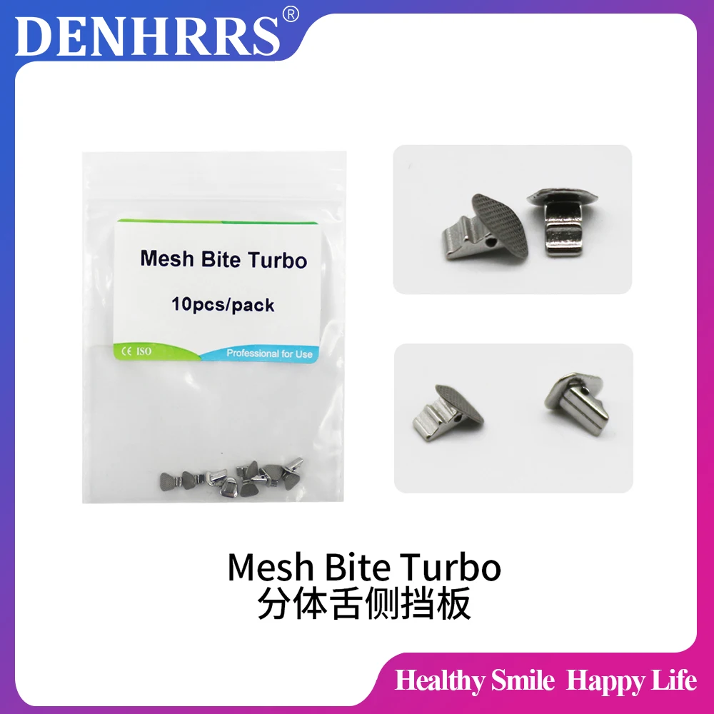 10Pcs/Pack Dental Orthodontic Lingual Button Mesh Eyelet Mesh /Monoblock Bite Turbo