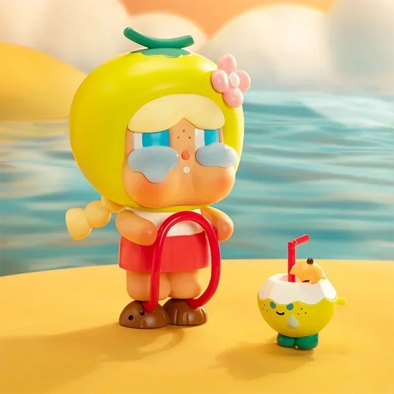 

POP MART Crybaby Coconut Green Anime Figure - Cute Doll Series Blind Box Collection Hanging Card Toy Guess Bag