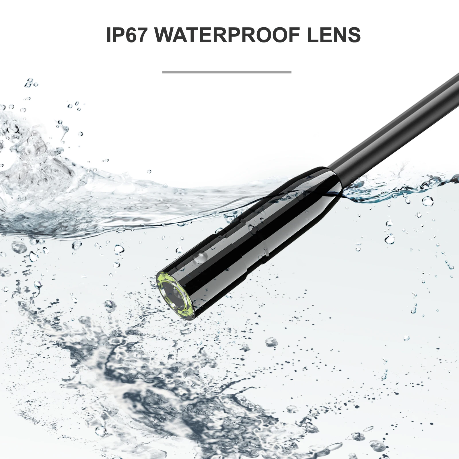 Industrial 1080P Endoscope Camera, 4.3" IPS Screen, Single/Dual Lens, IP68 Waterproof, 8 LEDs, Pipe and Car Inspection for Sewer