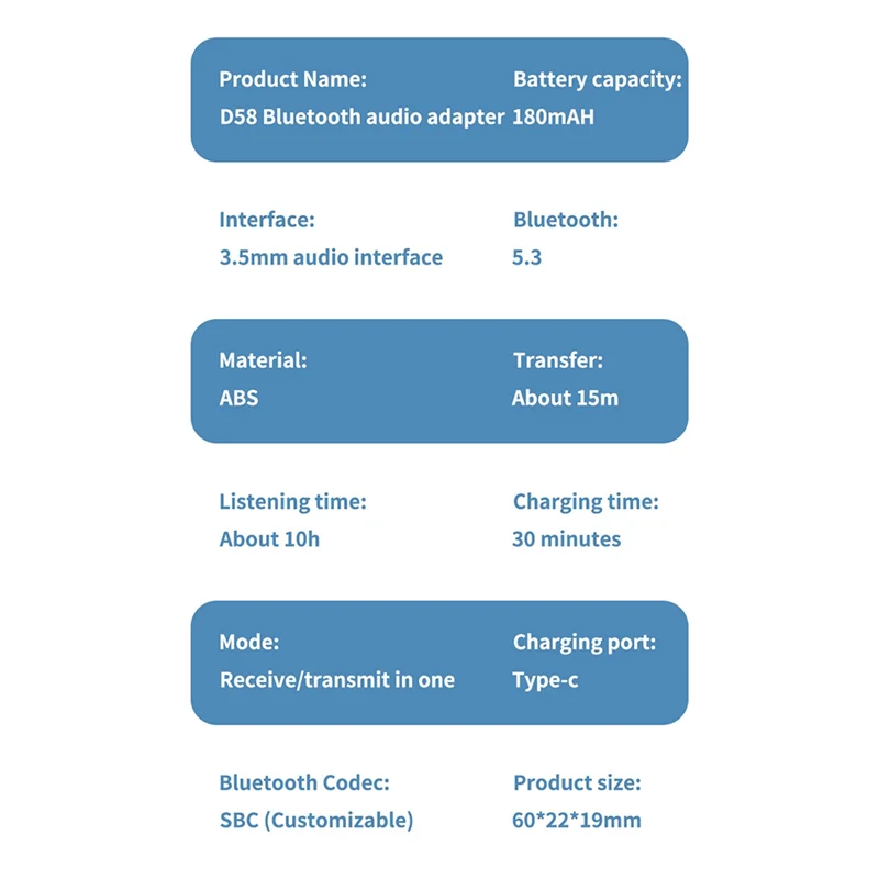 【Подержанные предложения】Bluetooth 5.3 аудиоприемник-передатчик 3,5 мм AUX с микрофоном стерео музыкальный адаптер для наушников ПК ТВ автомобильные колонки