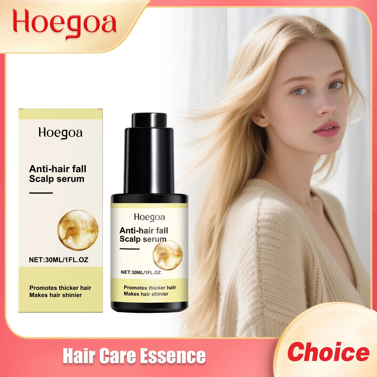 

HOEGOA Hair Care Essence Nourishing Scalp Eliminate Frizz Improve Brightness Reduce Oil Remove Dandruff Hair Moisturizie Essence
