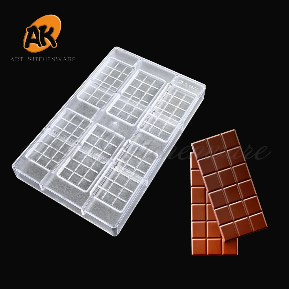 Chocolate Bar Molds Polycarbonate DIY Homemade Bonbons Candy Mould Confectionery Pastry Cake Decorating Tools Kitchen Bakeware