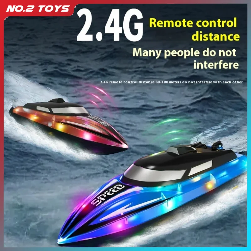 

2,4G RC Лодки с дистанционным управлением Скоростной катер Водная игрушка Электрическая яхта Лодка Двойной пропеллер Высокоскоростной RC Корабль Детские игрушки Рождественский подарок