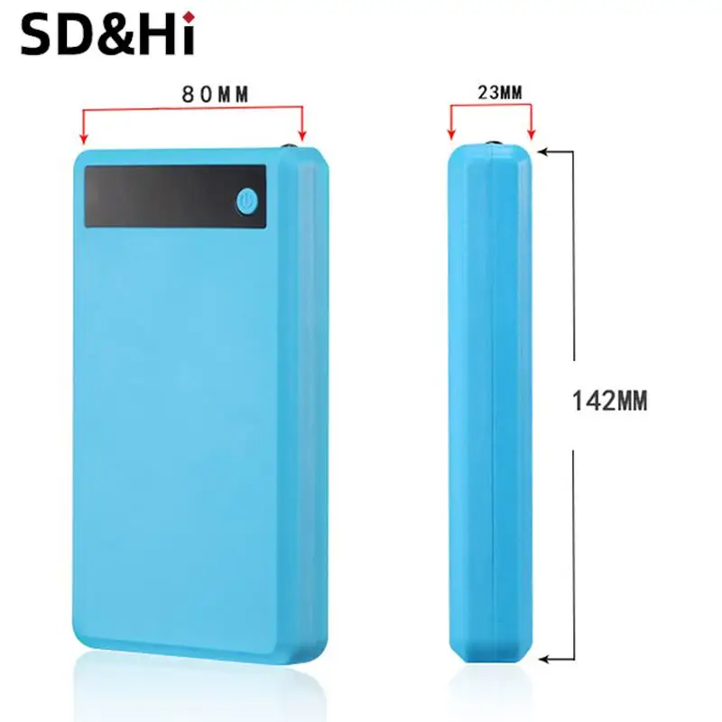 1 Pc (Without Battery) 6×18650 Battery Charger Cover Power Bank Case DIY Box 2 USB Ports DIY Shell Mobile Phone Charge