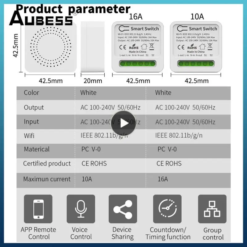 

Tuya Mini Wifi 3.0 Switch 2way Smart Home Control Timer Automation Breaker Via Alexa Home Alice Smart Life