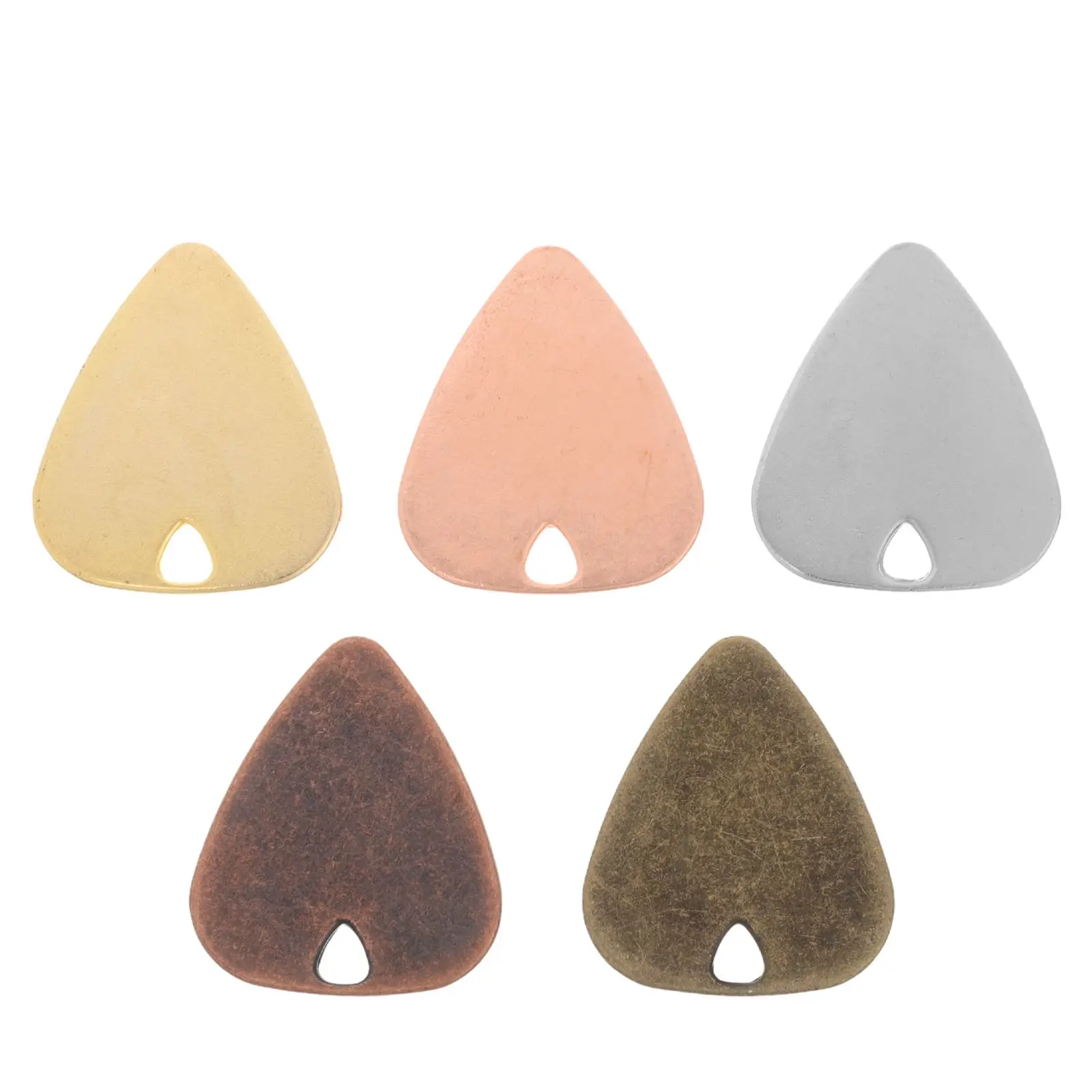 

5 Pcs Guitar Picks Stainless Steel Durable Guitar Picks Replacement Bulk Necklace Precision Versatile Sound Metal Accessories