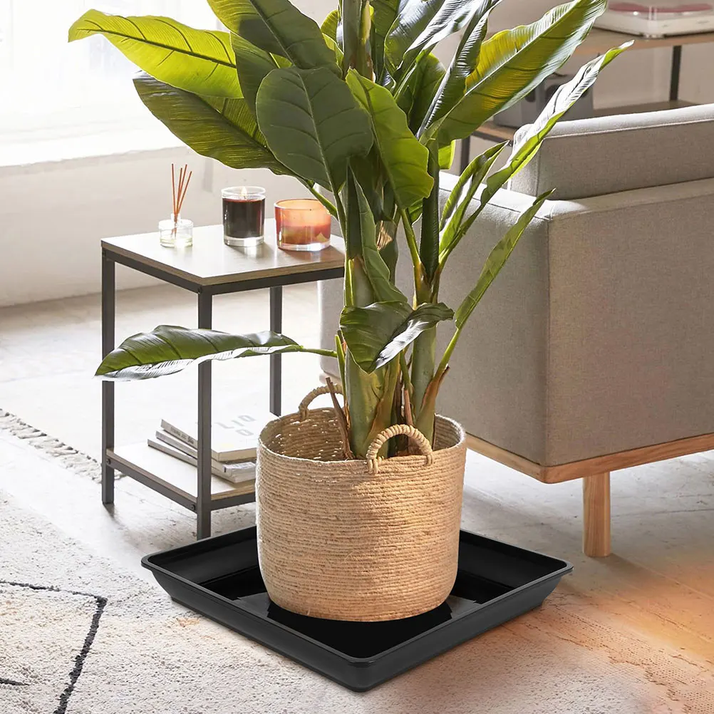 

2pcs Flower Pot Tray Leakproof Thickened Plastic Planter Saucer For Indoor Plants Bonsai Water Catcher Drainage Tray Large Plant