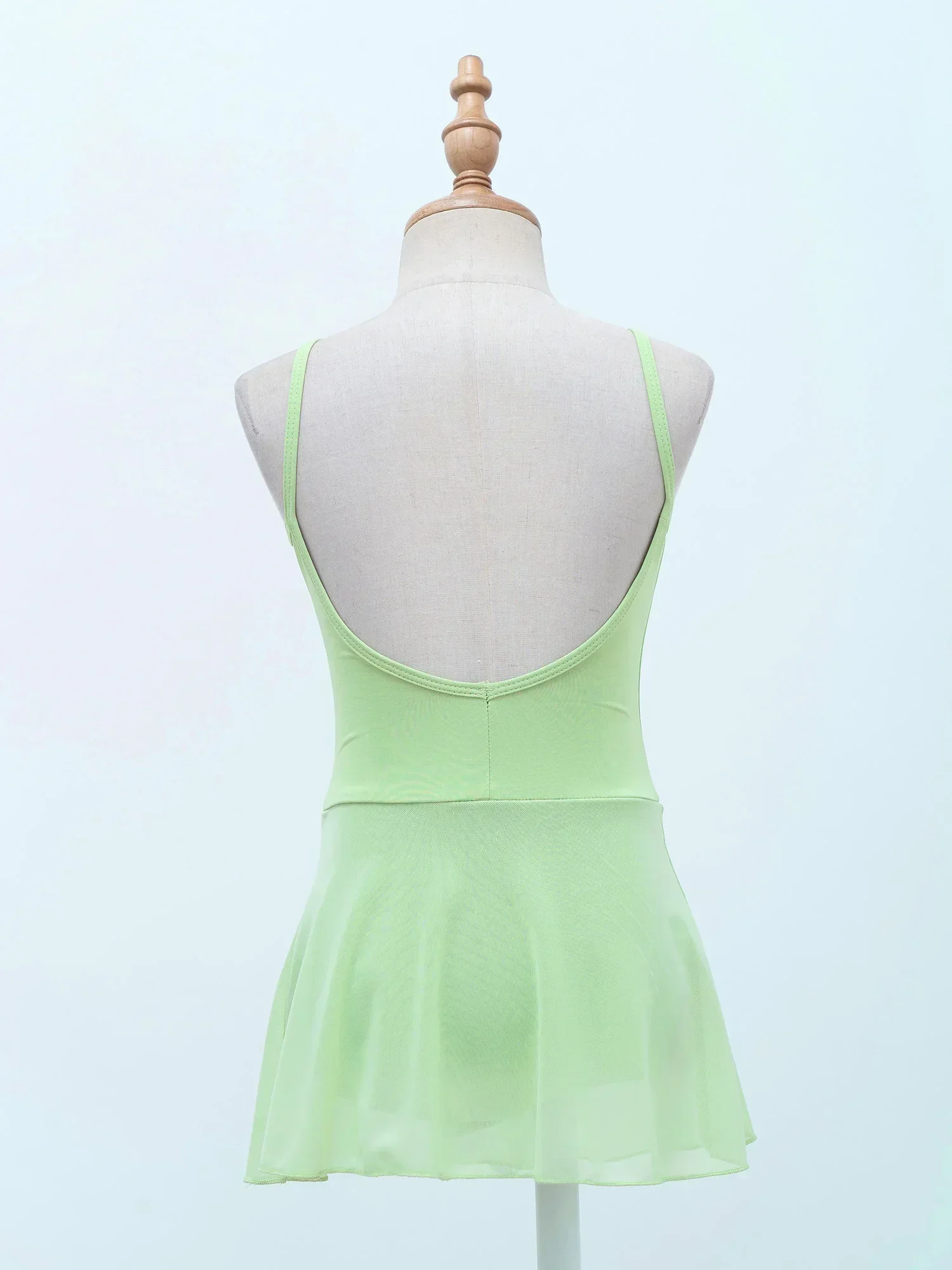 Abito da balletto per bambina, senza maniche, senza schienale, per esame fisico, abito da balletto nazionale, body da ginnastica, pratica di danza