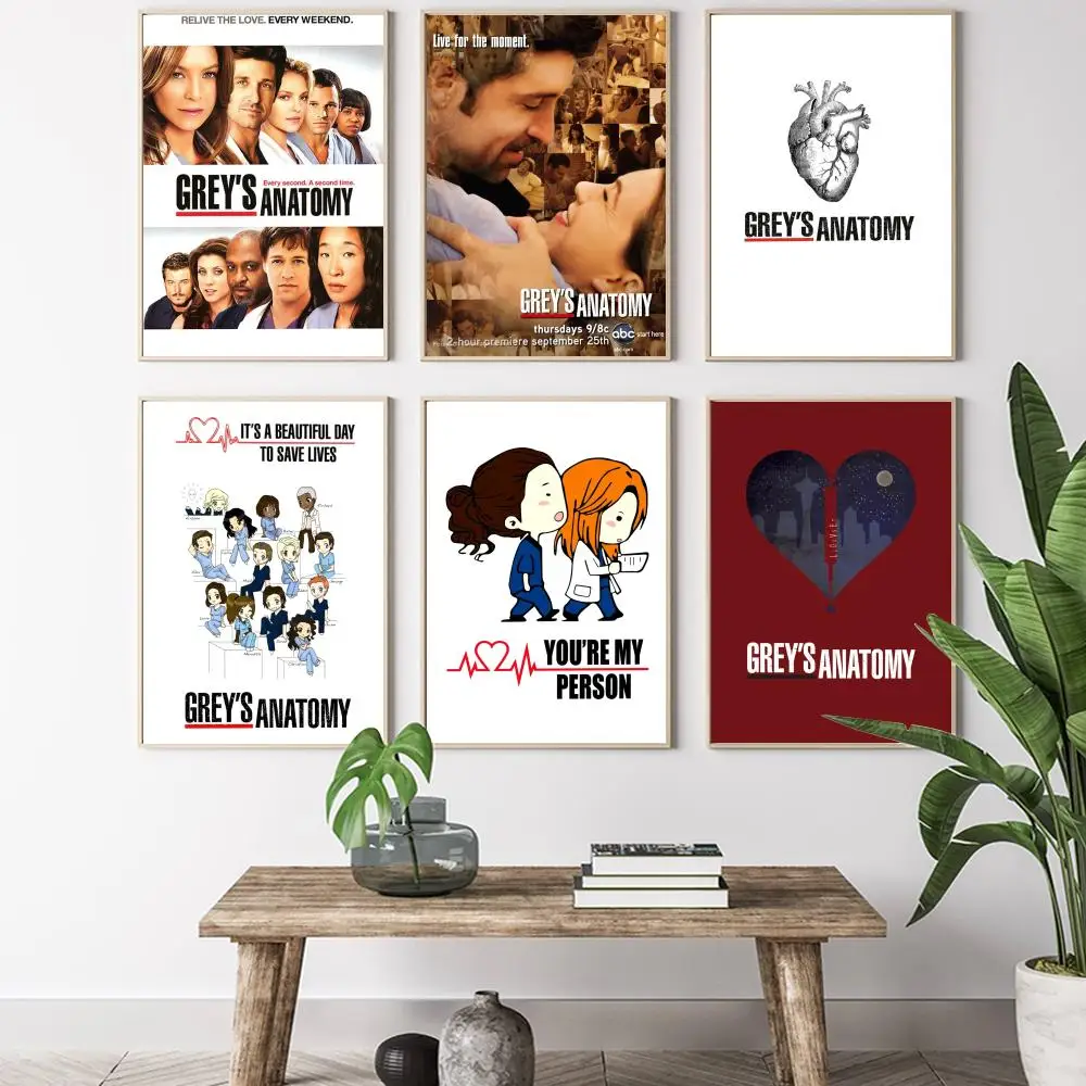 Greys AnatomyS TV Painting Calligraphy HD Canvas Poster living room bedroom bar aesthetic decoration