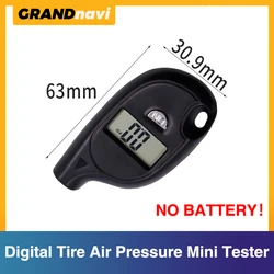 Mini Keychain Style Portable Tire Gauge Digital Lcd Display Car Air Pressure Tester Meter Auto Motorcycle Safety