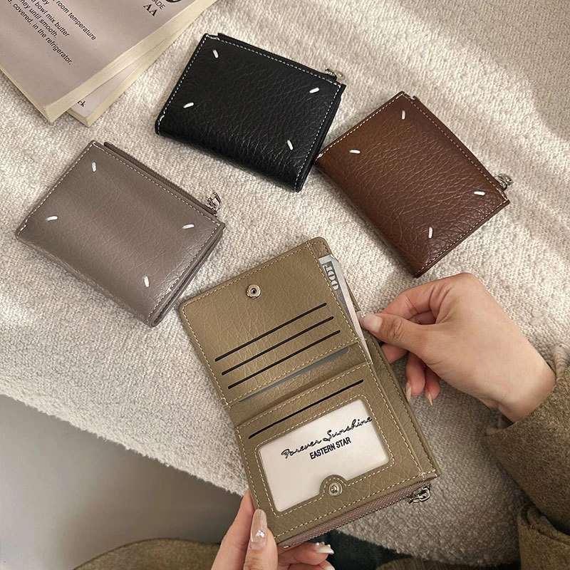 

Unisex Man Wallets Texture Leather Women Coin Purse Simple Clutches Money Wallet Brand Design Handbag For Cell Phone Card Holder