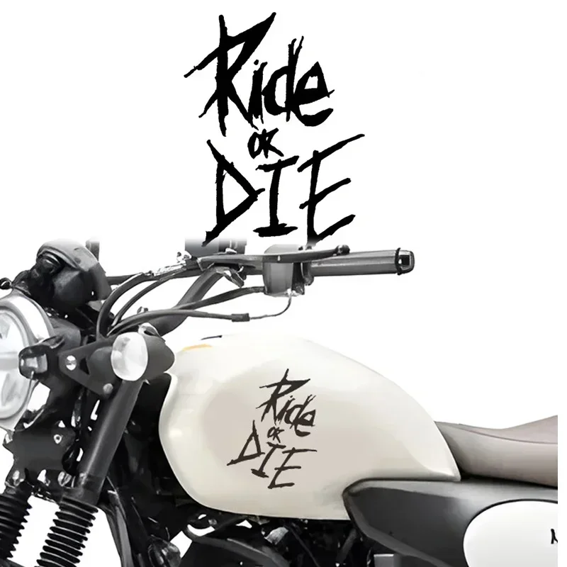 Decorative Motorcycle Ride or Die Bicycle Frame Sticker, Bicycle Upper Tube Waterproof Decal, Suitable for Mountain Bike Bicycle