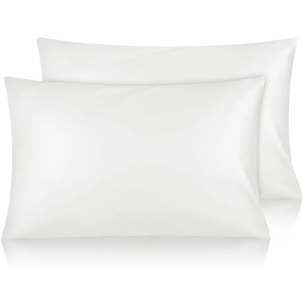 

Cotton Toddler Pillowcase 14x20 Envelope: Long-Staple Cotton, Ultra Soft Breathable Durable, Travel Pillow Cover 2 Pack