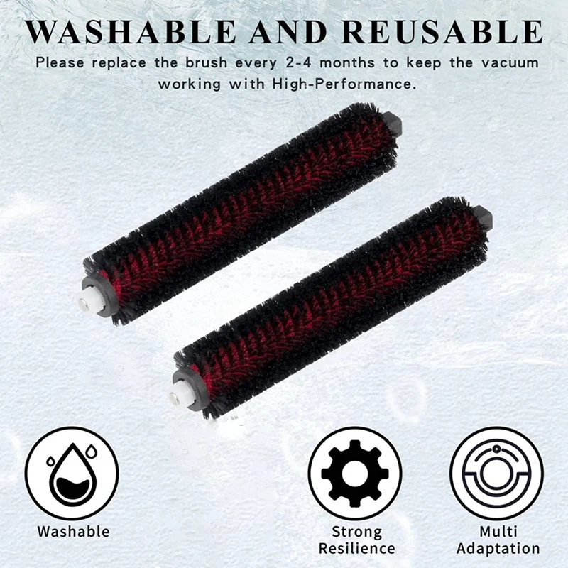 A98G-6X لـ Roborock S7 Maxv Ultra & S8 Pro Ultra فرشاة تنظيف عالية السرعة قابلة للغسل لغسل الممسحة والتنظيف الذاتي