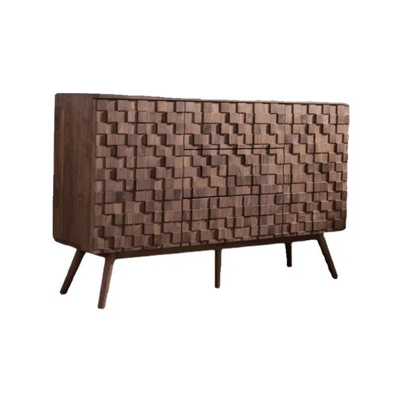 

North American black walnut porch cabinet Italian side cabinet creative living room