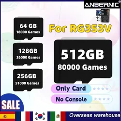 HOT 512GB TF Card Preloaded Games for ANBERNIC RG353V RG353VS Bag Card for 512G 256G 128G 64G Retro Handheld Game