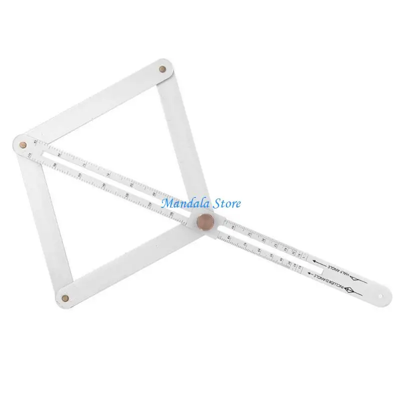 U2JC Thickened Aluminum Protractor with Precise Angles Measurement for Ceiling Work Edges Processing & Renovations Tasks
