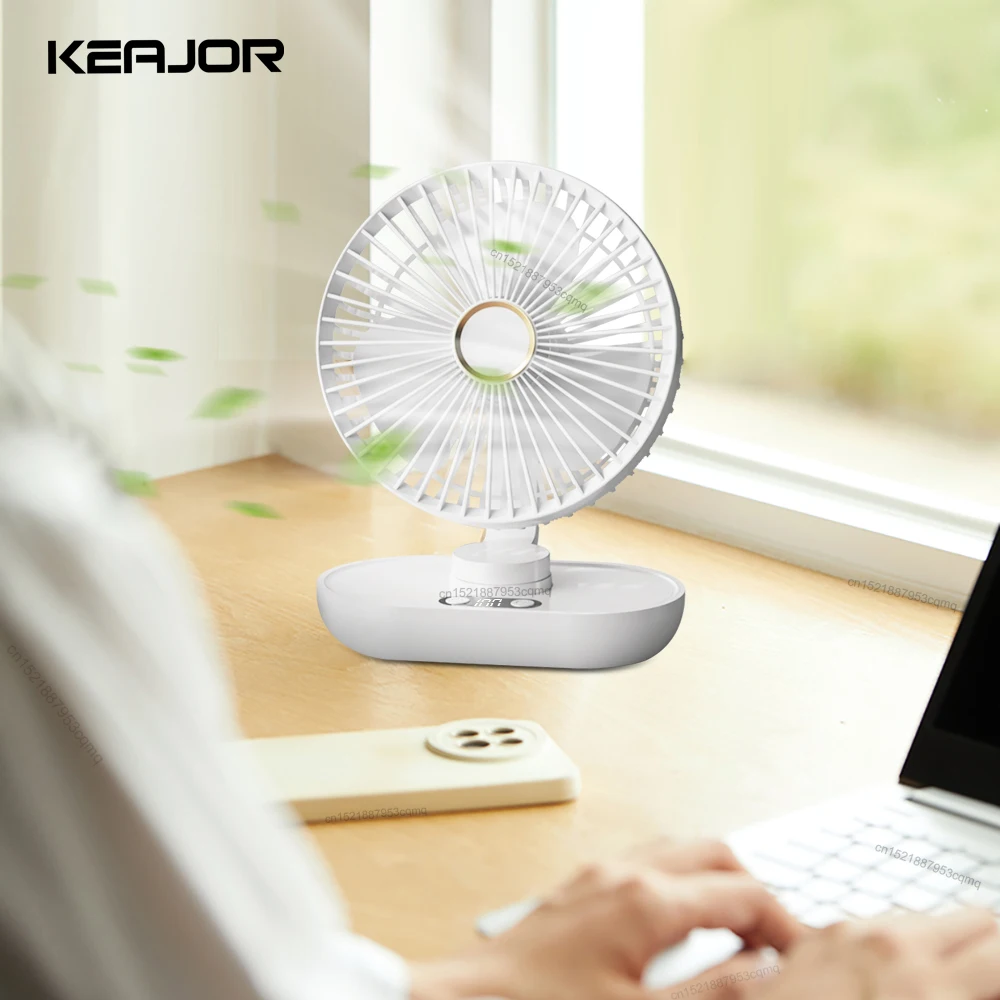 

Портативный настольный вентилятор Мини USB Электрический вентилятор 5-скоростной тихий настольный персональный вентилятор 90 ° Регулируемые перезаряжаемые настольные вентиляторы для домашнего офиса