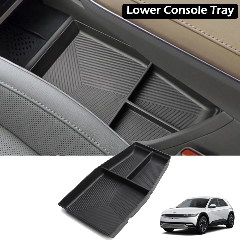Organizador De Consola Central CDEFG Para Hyundai Ioniq 5 2025-2026, Pack De 2 Piezas Con Portavasos Y Bandeja Para Reposabrazos