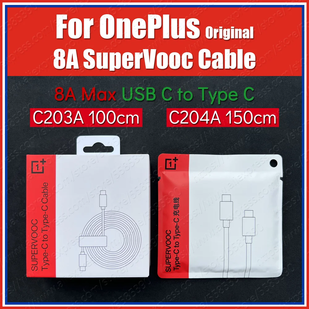 OnePlus Warp 65W 80W USB C to Type C 6.5A 8A Supervooc Cable For OnePlus 9 Pro 9RT 8T 8 Pro 7T Pro Nord CE 3 Lite 10R Ace 2V