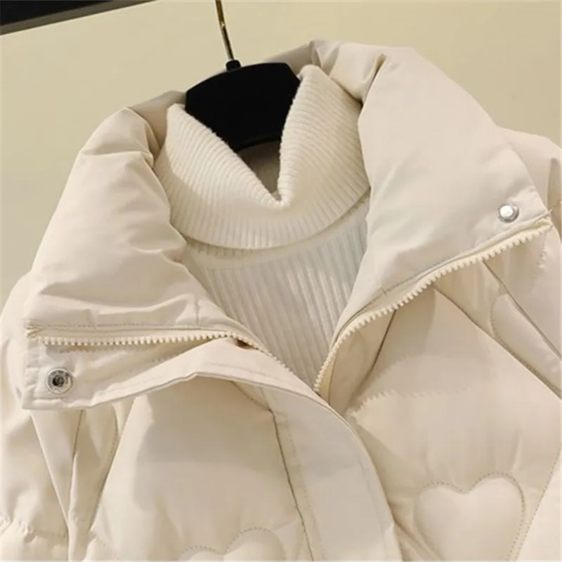 Women\'s Fashion Winter Down Cotton Jacket Short Parkas Cotton-Padded Clothes Female Korean Style Loose Overcoat Ladies Tops Coat