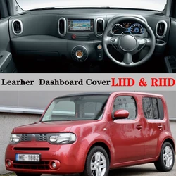Dashboard Dash Mat Cover Leather Pad Sunshade Anti-UV Car Accessories For Nissan Cube Z12 15G Nv 2500 RV 2008 2009 2010 - 2021