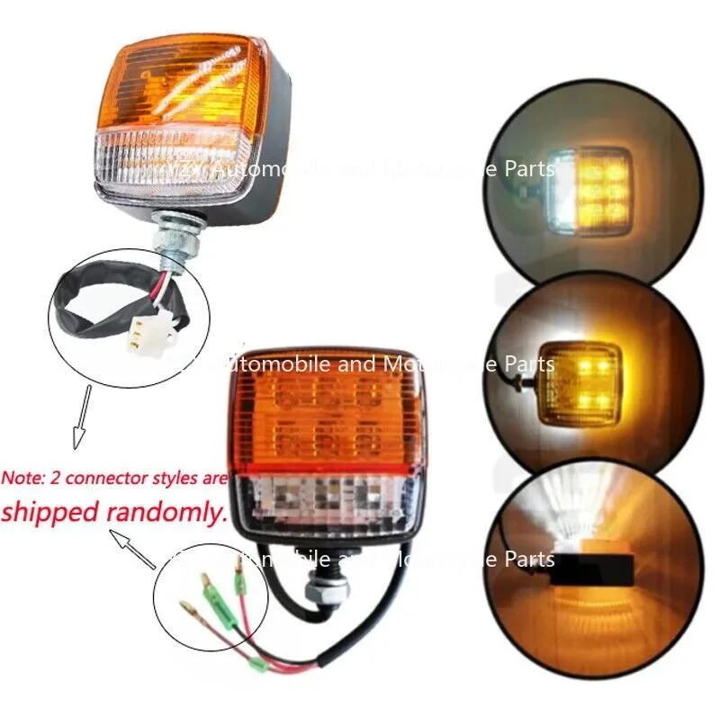 2Pcs LED Forklift Light 12V-80V Tractor Turn Signal Motorcycle Direction Indicator Amber White Truck Trailer Position Lamp