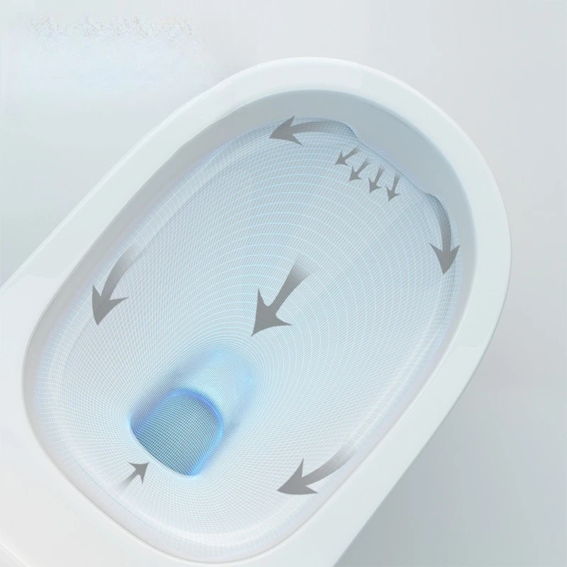 Factory Direct 2026 Siphon toilet without groove on the inner wall Toilet anti-blocking and splash-proof Hotel apartment Toilet