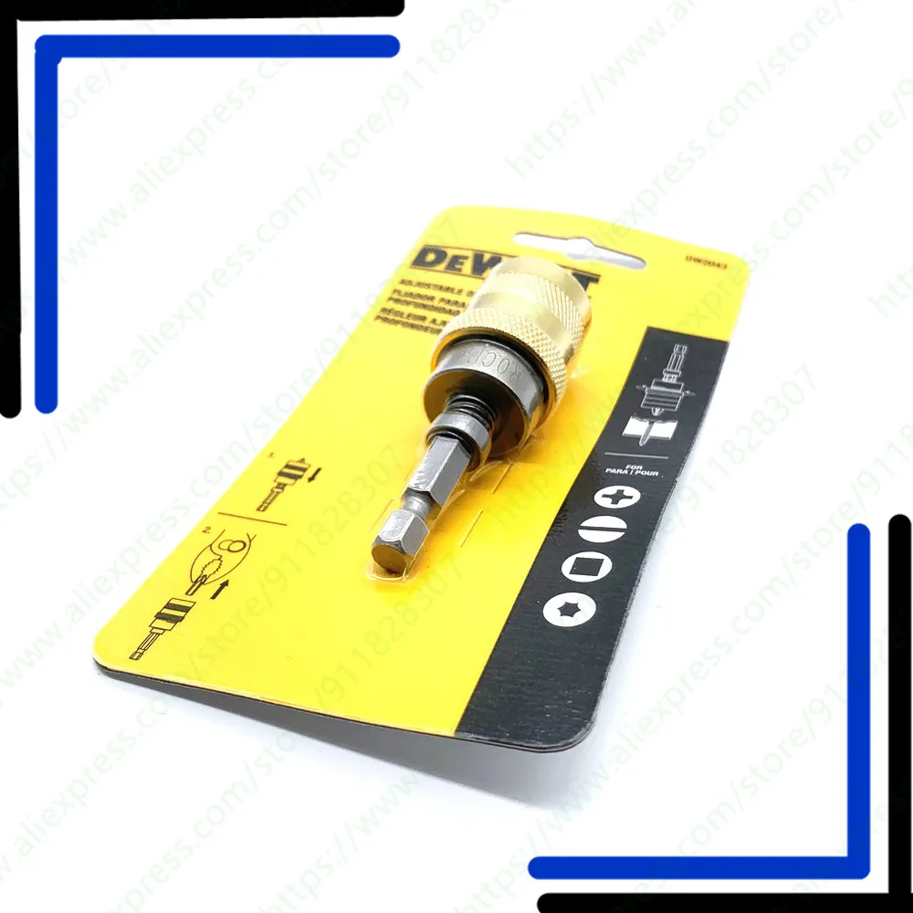 DEWALT d2043 1/4in hexagonal ajustable tornillo de ajuste de profundidad destornillador de profundidad accesorios de herramienta eléctrica