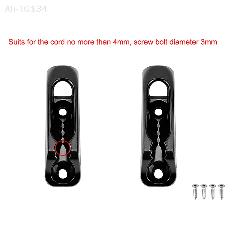 2 قطعة مربى القارب المربط الذاتي قفل حبل أسود النايلون البطلينوس المربط الحبل الموتر عداء التجديف كاياك تصفح الملحقات البحرية