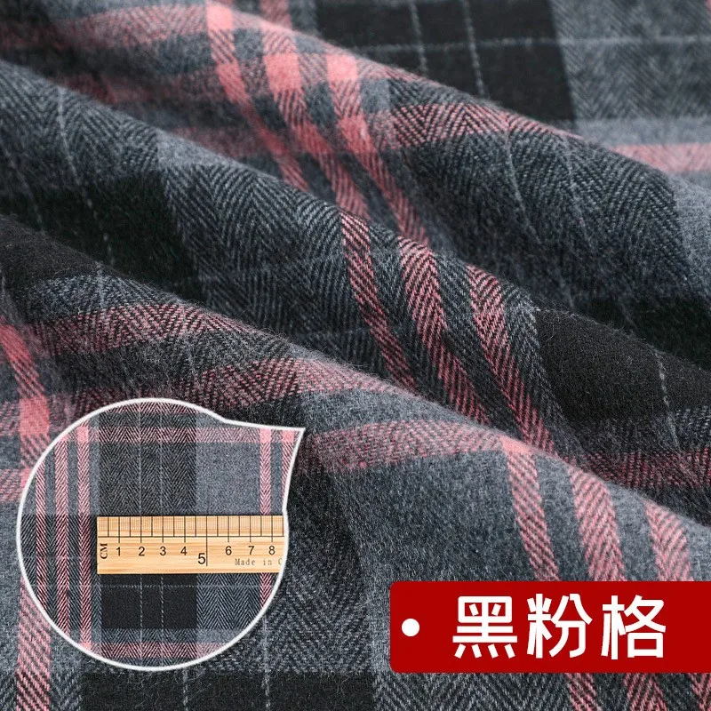 Hochwertiger schottischer Karo-Baumwollstoff zum Nähen von Damenröcken für Herbst und Winter, Tartan-Designerstoff, halber Meter. – Detail 10