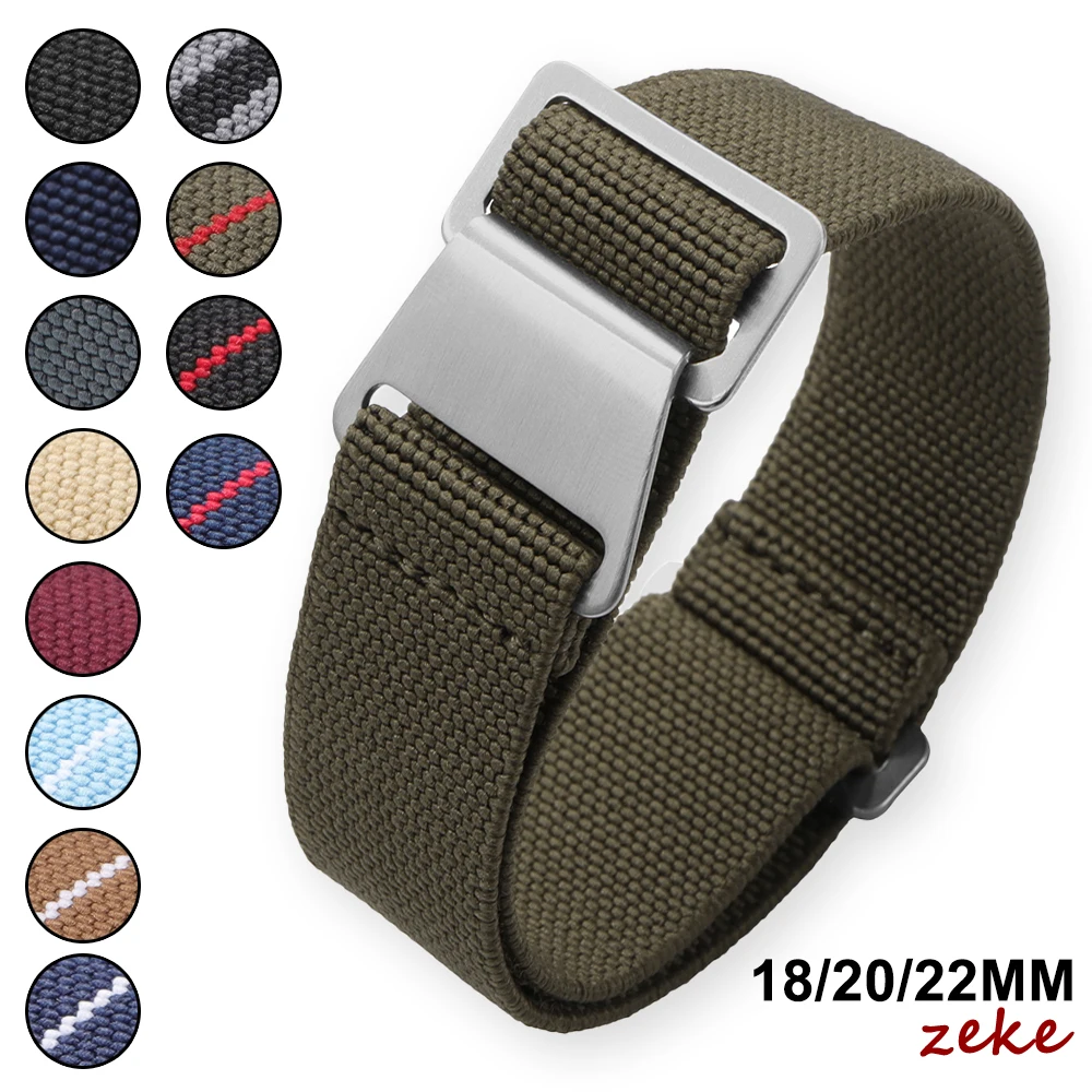 Correas de reloj de nailon de 18/20/22mm, correas elásticas transpirables respetuosas con la piel para Rolex Water Ghost para Omega para pulsera Tudor
