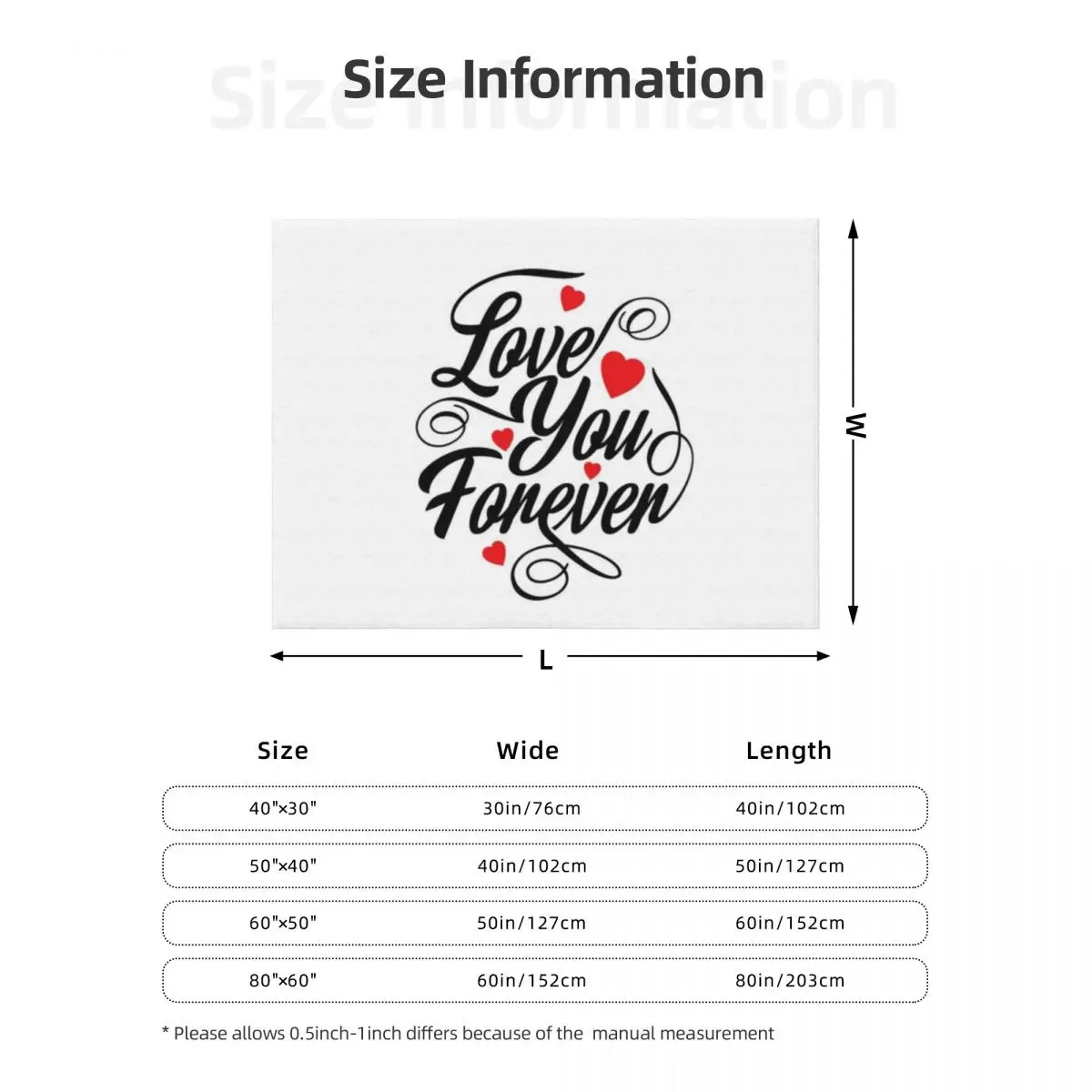 أنا أحبك إلى الأبد رمي بطانية للأطفال قيلولة ثقيلة دافئة لبطانيات الشتاء #6