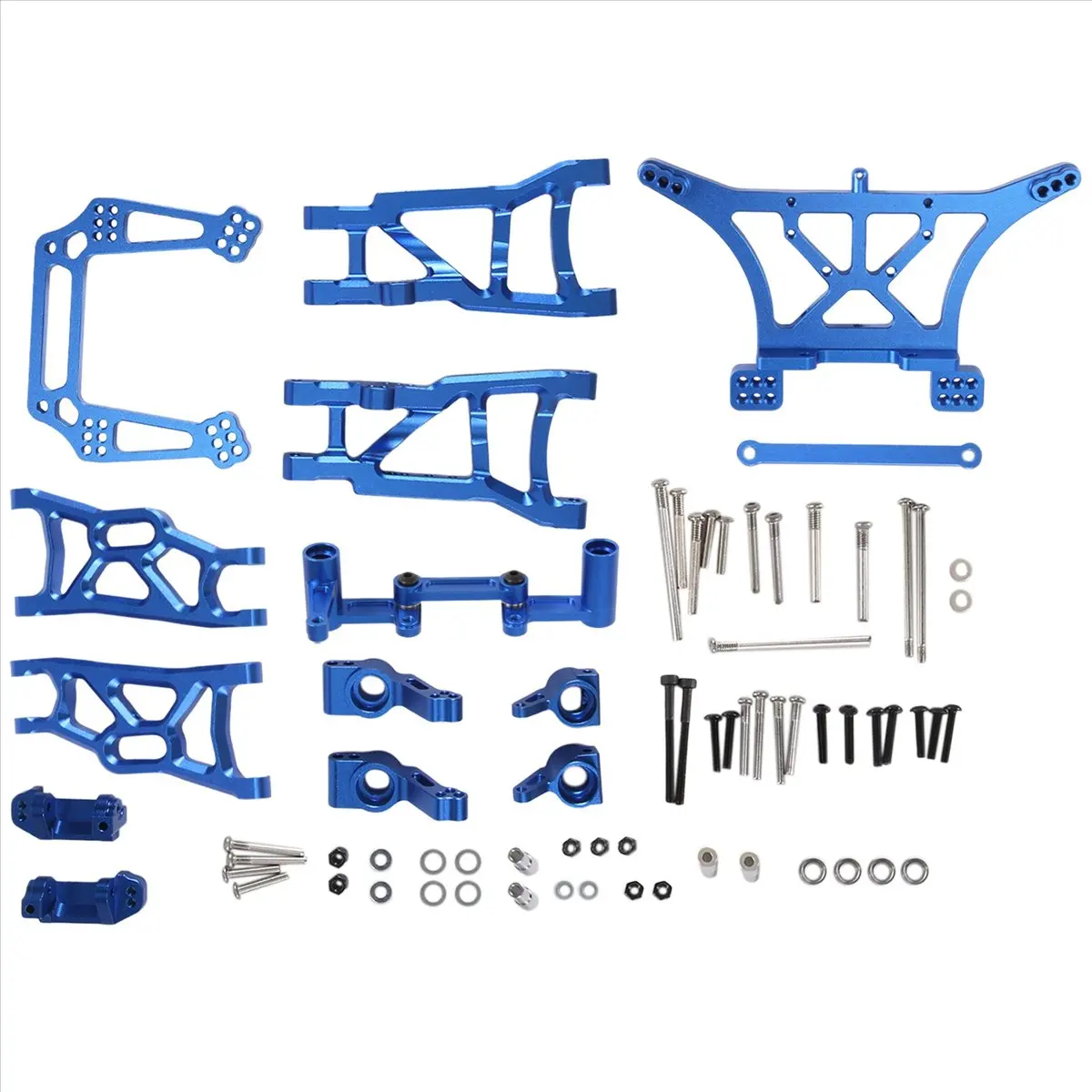 Y61A NEW Upgrade Aluminum Alloy Chassis Arm C Seat Rear Stub Axle Parts Kit for 1/10 2WD Slash Stampede Parts,1