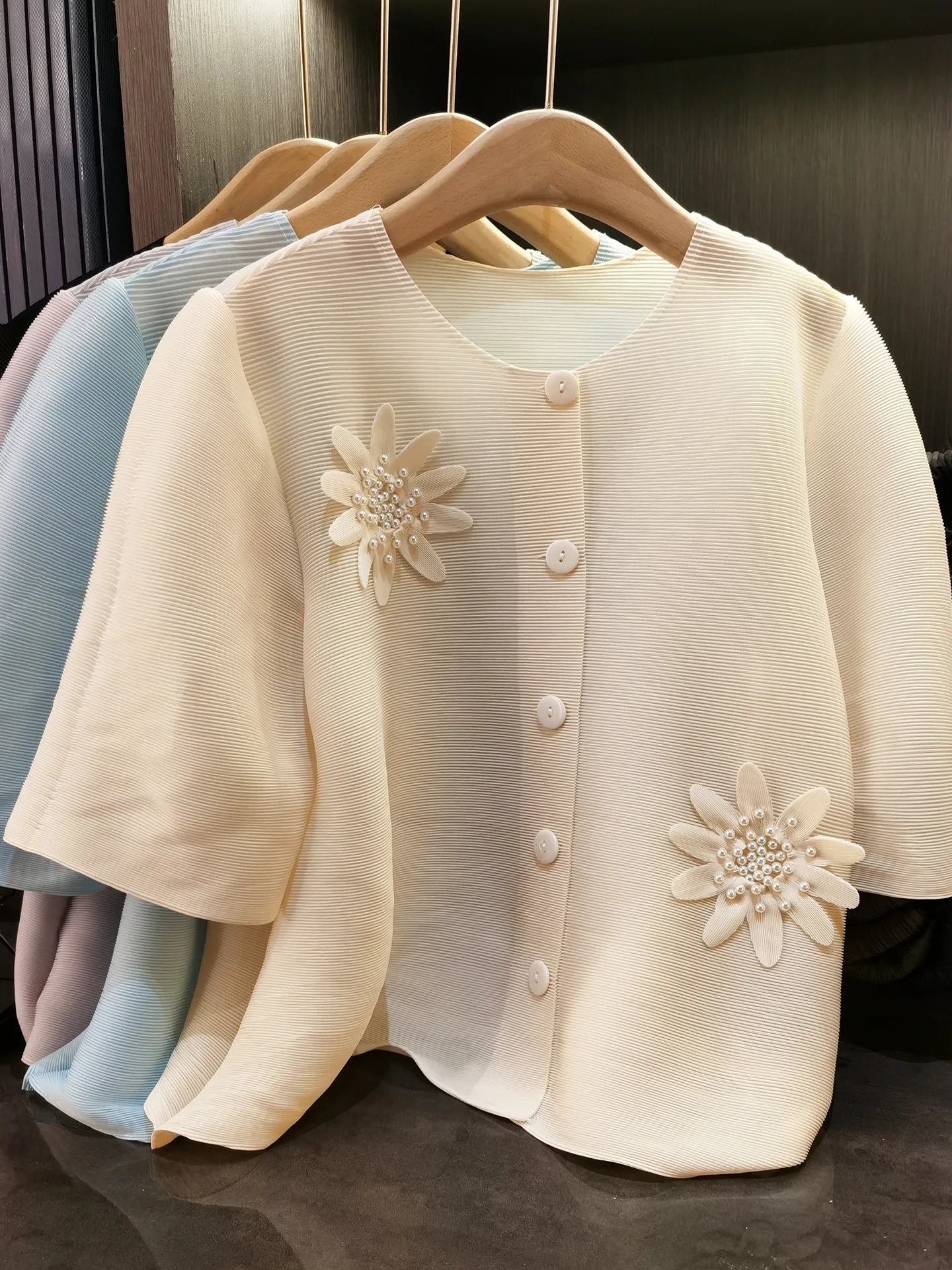 

Miyake плиссированная женская блузка Y2K, летняя винтажная плиссированная рубашка в корейском стиле, элегантная офисная одежда, официальная корейская модная одежда