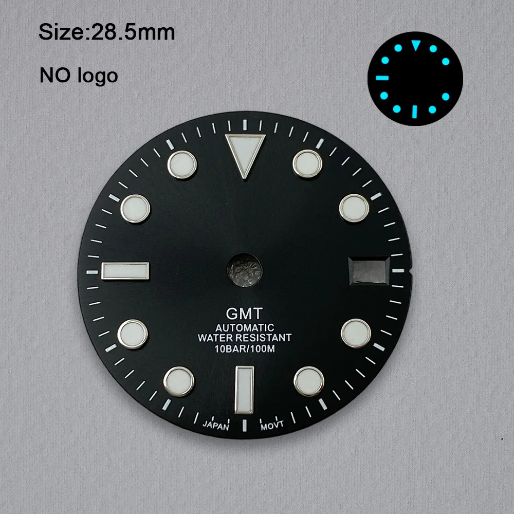 High-Quality No Logo 28.5mm Watch Blank Dial For NH35 Movement Custom Logo Watch Dials Hands Watch Accessories Repair Tools