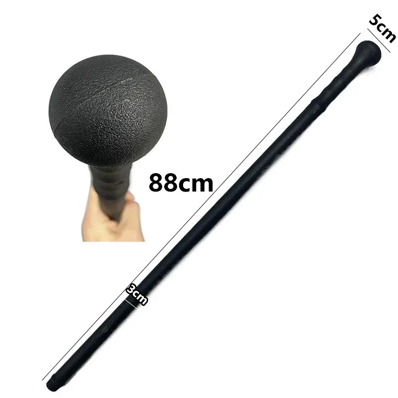 

1PC NEW Outdoor Multifunctional Mountaineering Staff Plastic Solid Head Hiking Anti Slip Short Cane Defense Car Tools