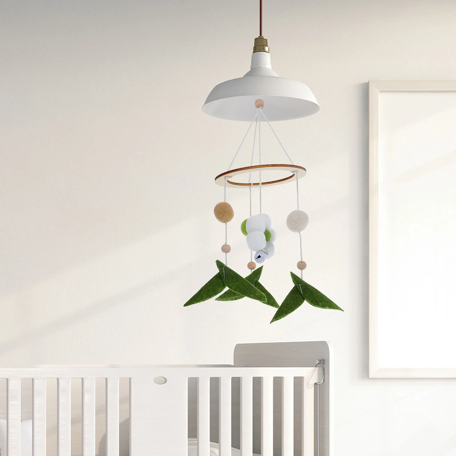 Woven Flower Wind Chime Colorful Baby Bed Hanging Pendant Nordic Style Crib Ornament Baby Room Decoration Woven Wind Chime