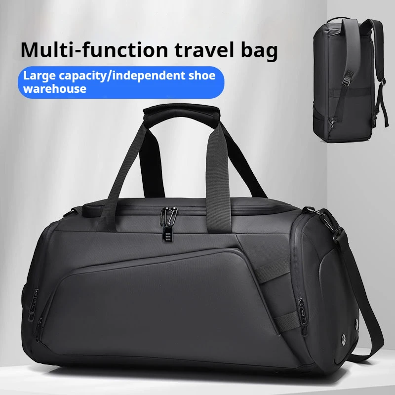 Men's gym bag Wet and dry separation single shoulder bag Large capacity sports bag Luggage backpack Trendy backpack travel bag