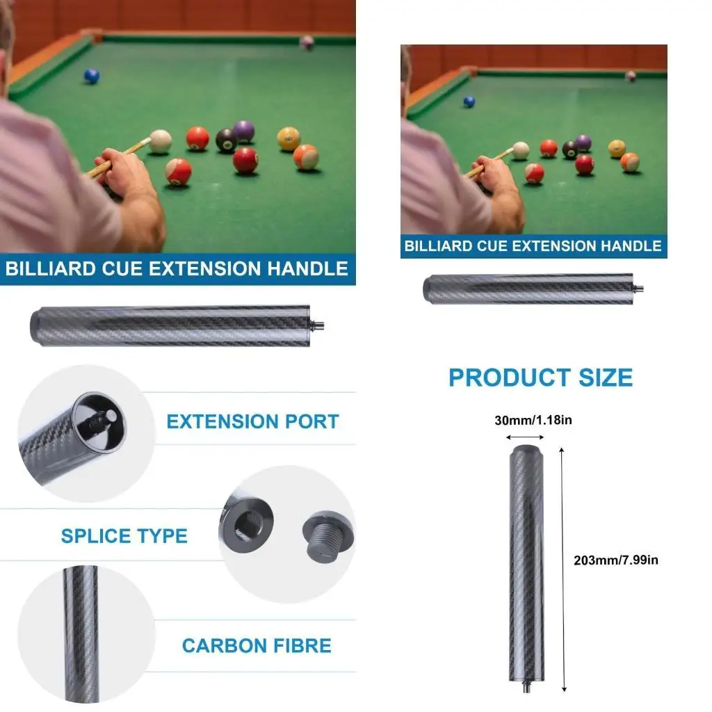 

R6FE Billiard Shaft for Cue Snooker Lengthener Pool Cue Billiard Extender