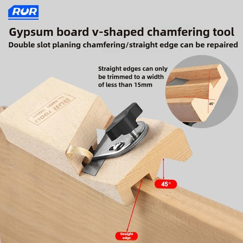 Trimmer Wood Chamfering V-shaped 45° Fillet Scraper Gypsum Board Deburring Tool Trimming knife Woodworking Edge Corner Planer