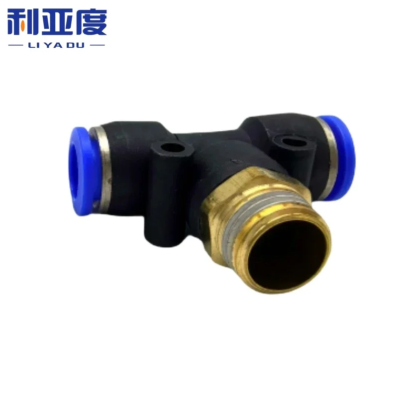 1Pcs Pneumatic Air Connector Fitting PB 4mm 6mm 8mm 10mm 12MM Thread M5 1/8 1/4 3/8 1/2 Hose Fittings Pipe Quick Connectors