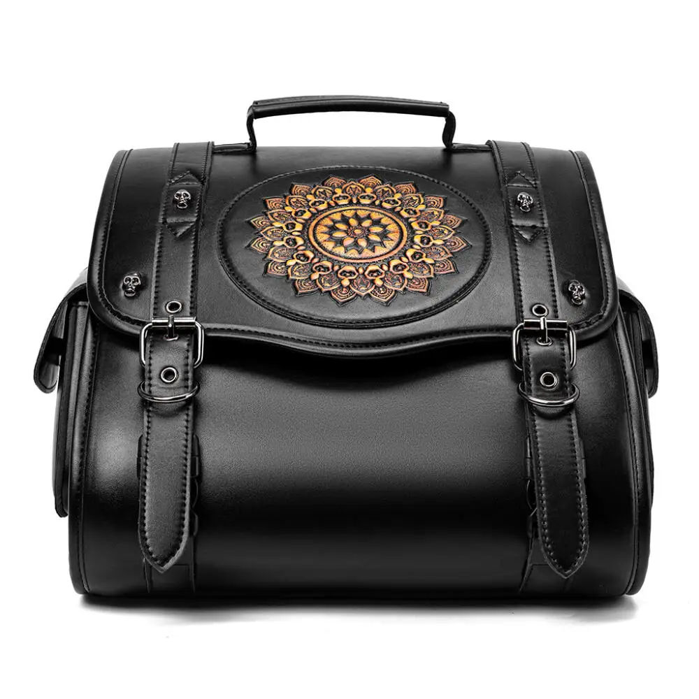 Steampunk Retro Style Motorcycle Tail Bag Knight Saddle Rear Seat Luggage Modification Equipment Motorcycle Bike Front Bag