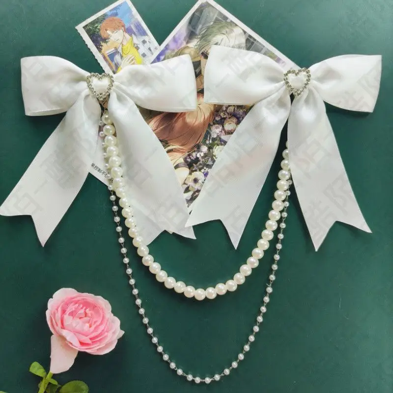 

Ita сумка с бантом, аксессуары, школьный рюкзак, черно-белая кружевная сумка-цепочка, аксессуары в стиле Лолиты, аксессуары для подвесок «сделай сам»